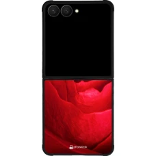 Samsung Galaxy Z Flip7 Case Hülle - Silikon schwarz Valentine 2022 Rose