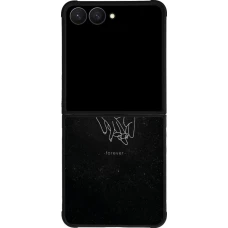 Samsung Galaxy Z Flip7 Case Hülle - Silikon schwarz Valentine 2023 hands forever