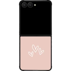 Samsung Galaxy Z Flip7 Case Hülle - Silikon schwarz Valentine 2023 three minimalist hearts