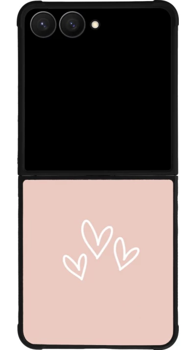 Samsung Galaxy Z Flip7 Case Hülle - Silikon schwarz Valentine 2023 three minimalist hearts