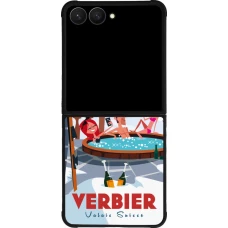 Samsung Galaxy Z Flip7 Case Hülle - Silikon schwarz Verbier Mountain Jacuzzi