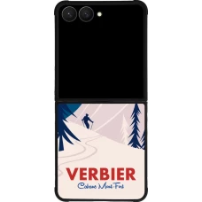Samsung Galaxy Z Flip7 Case Hülle - Silikon schwarz Verbier Cabane Mont-Fort