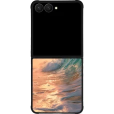 Samsung Galaxy Z Flip7 Case Hülle - Silikon schwarz Wave Sunset