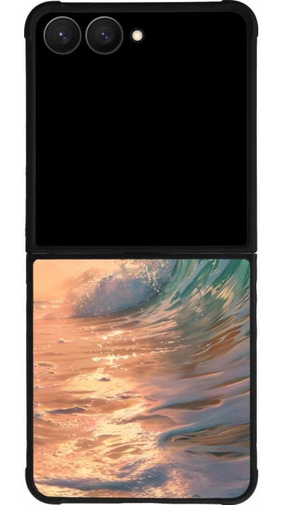 Samsung Galaxy Z Flip7 Case Hülle - Silikon schwarz Wave Sunset