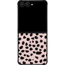 Coque Samsung Galaxy Z Flip7 - Silicone rigide noir Wild Leopard Pink