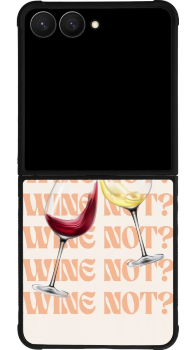 Samsung Galaxy Z Flip7 Case Hülle - Silikon schwarz Wine not
