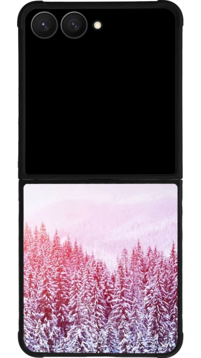 Samsung Galaxy Z Flip7 Case Hülle - Silikon schwarz Winter 22 Pink Forest
