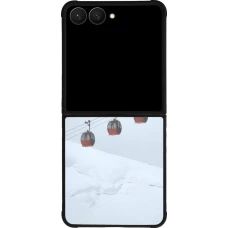 Samsung Galaxy Z Flip7 Case Hülle - Silikon schwarz Winter 22 ski lift