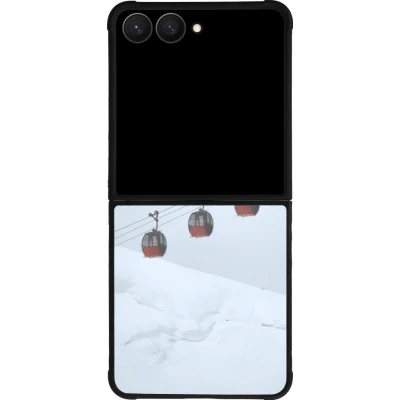 Samsung Galaxy Z Flip7 Case Hülle - Silikon schwarz Winter 22 ski lift