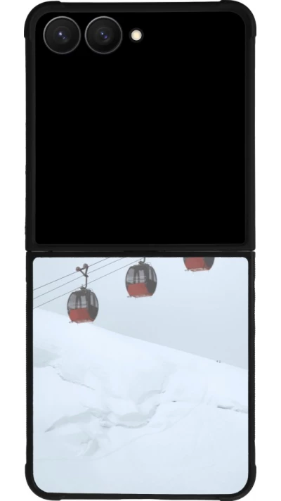 Samsung Galaxy Z Flip7 Case Hülle - Silikon schwarz Winter 22 ski lift