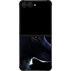 Samsung Galaxy Z Flip7 Case Hülle - Silikon schwarz Wolf Shape