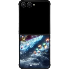 Samsung Galaxy Z Flip7 Case Hülle - Silikon schwarz Weihnachten 2023 Verzauberter Weihnachtsmann