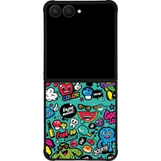 Coque Samsung Galaxy Z Flip8 - Silicone rigide noir Cartoons old school