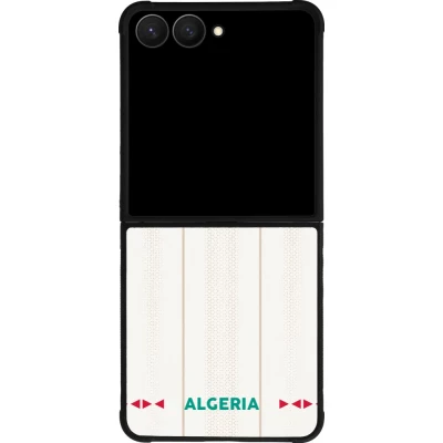 Coque Samsung Galaxy Z Flip8 - Silicone rigide noir Maillot de football Alge?rie 2026 personnalisable