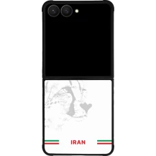 Coque Samsung Galaxy Z Flip8 - Silicone rigide noir Maillot de football Iran 2026 personnalisable