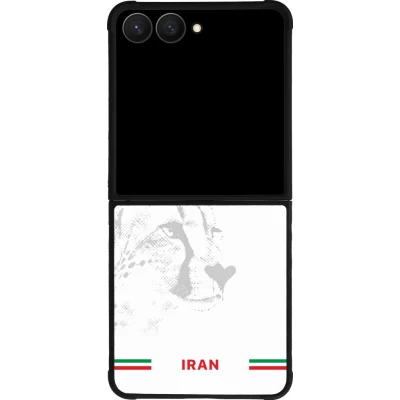 Coque Samsung Galaxy Z Flip8 - Silicone rigide noir Maillot de football Iran 2026 personnalisable