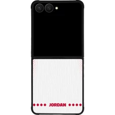 Coque Samsung Galaxy Z Flip8 - Silicone rigide noir Maillot de football Jordanie 2026 personnalisable