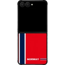 Samsung Galaxy Z Flip8 Case Hülle - Silikon schwarz Norwegen 2026 personalisierbares Fussballtrikot
