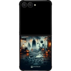 Samsung Galaxy Z Flip8 Case Hülle - Silikon schwarz Halloween Spukstadt