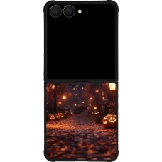 Coque Samsung Galaxy Z Flip8 - Silicone rigide noir Halloween 2025 Haunted house