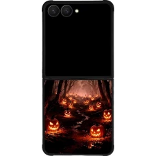 Coque Samsung Galaxy Z Flip8 - Silicone rigide noir Halloween 2025 Road of Terrifying Pumpkins