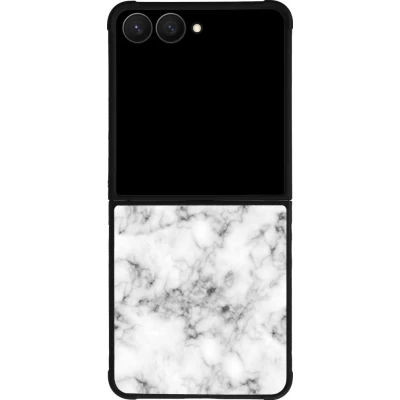 Coque Samsung Galaxy Z Flip8 - Silicone rigide noir Marble 01