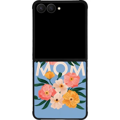 Samsung Galaxy Z Flip8 Case Hülle - Silikon schwarz Mom 2026 Flowers