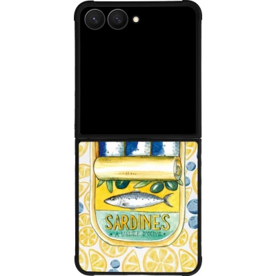Coque Samsung Galaxy Z Flip8 - Silicone rigide noir Sardines in oil 2026