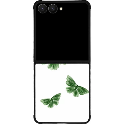 Coque Samsung Galaxy Z Flip8 - Silicone rigide noir Butterflies Spring 2026