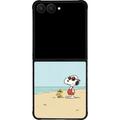 Samsung Galaxy Z Flip8 Case Hülle - Silikon schwarz Snoopy on the beach Summer 2026