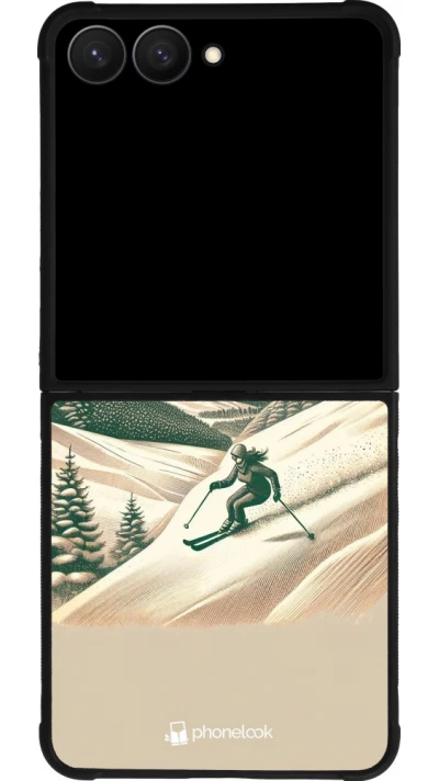 Samsung Galaxy Z Flip8 Case Hülle - Silikon schwarz Vintage Skiberg
