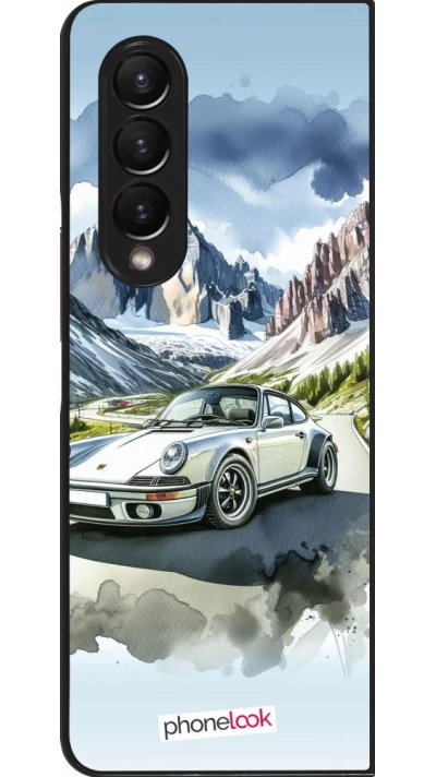 Coque Samsung Galaxy Z Fold3 5G - Porsche 911 Mountain Watercolor