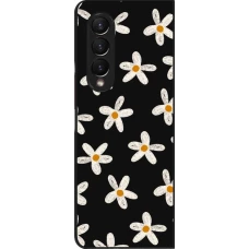 Coque Samsung Galaxy Z Fold3 5G - Easter 2024 white on black flower