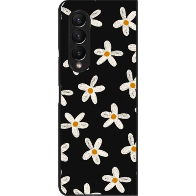 Coque Samsung Galaxy Z Fold3 5G - Easter 2024 white on black flower