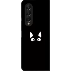 Coque Samsung Galaxy Z Fold3 5G - Funny cat on black