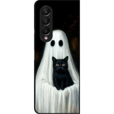 Samsung Galaxy Z Fold3 5G Case Hülle - Halloween 2025 Ghost with black cat