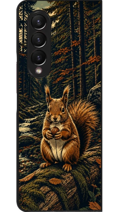 Coque Samsung Galaxy Z Fold3 5G - Linocut Ecureuil