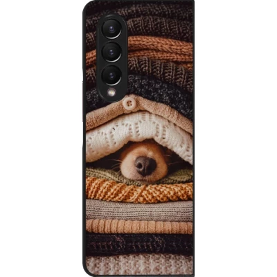 Samsung Galaxy Z Fold4 Case Hülle - Autumn 26 Dog under the covers