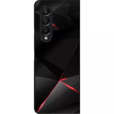 Coque Samsung Galaxy Z Fold4 - Black Red Lines