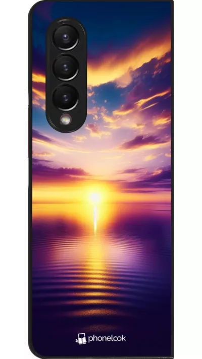 Samsung Galaxy Z Fold4 Case Hülle - Sonnenuntergang gelb violett