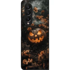 Samsung Galaxy Z Fold4 Case Hülle - Halloween 2025 Pumpkin with flowers