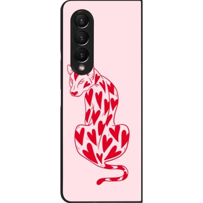 Coque Samsung Galaxy Z Fold4 - Leopard with hearts 2026
