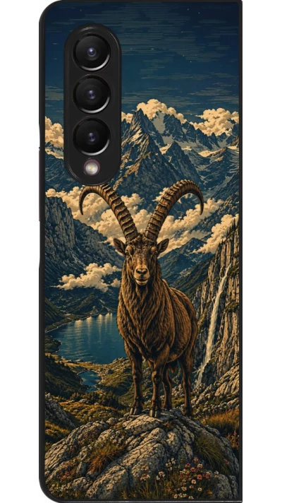 Coque Samsung Galaxy Z Fold4 - Linocut Bouquetin