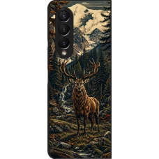 Coque Samsung Galaxy Z Fold4 - Linocut Cerf