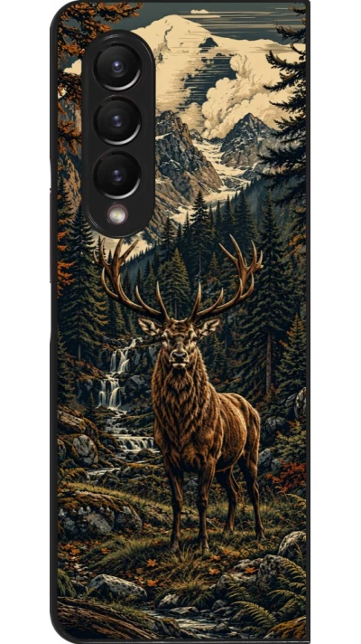 Coque Samsung Galaxy Z Fold4 - Linocut Cerf