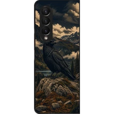 Coque Samsung Galaxy Z Fold4 - Linocut Grand Corbeau