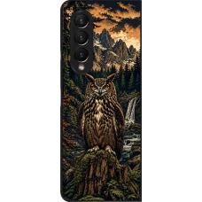 Coque Samsung Galaxy Z Fold4 - Linocut Grand-Duc