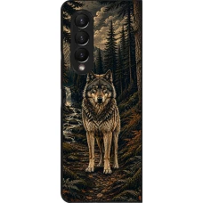 Coque Samsung Galaxy Z Fold4 - Linocut Loup