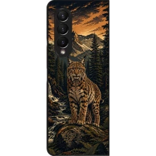 Coque Samsung Galaxy Z Fold4 - Linocut Lynx