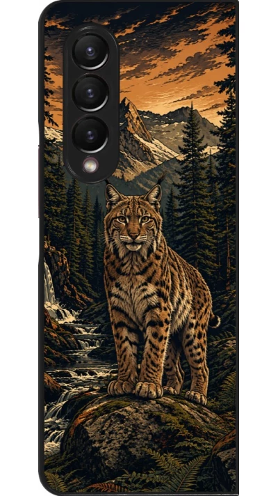 Coque Samsung Galaxy Z Fold4 - Linocut Lynx